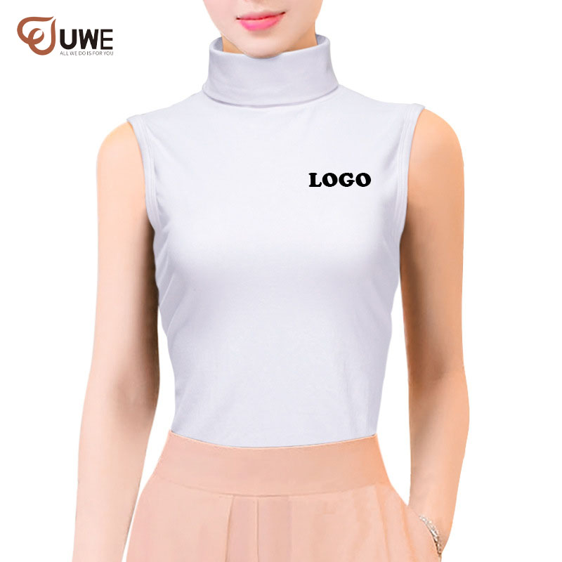 Yoga Top Warna Solid Katun Lengan Fashion Choker T-shirt