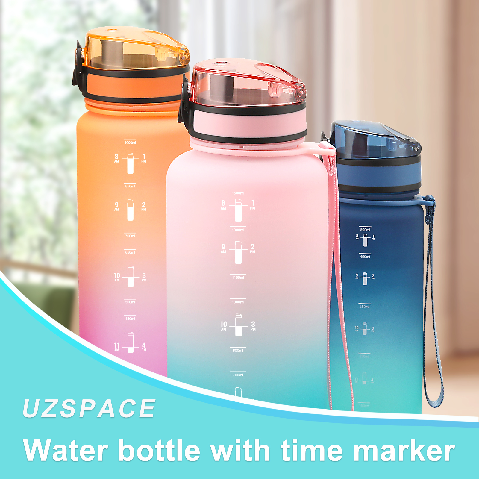  Water Bottle Sports Water Bottles Gradient Color
