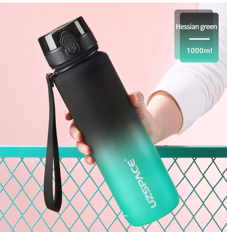 Wholesale UZSPACE 350ml Motivational Timer BPA Free Leakproof Water Bottle  With Time Marker Manufacturer and Supplier