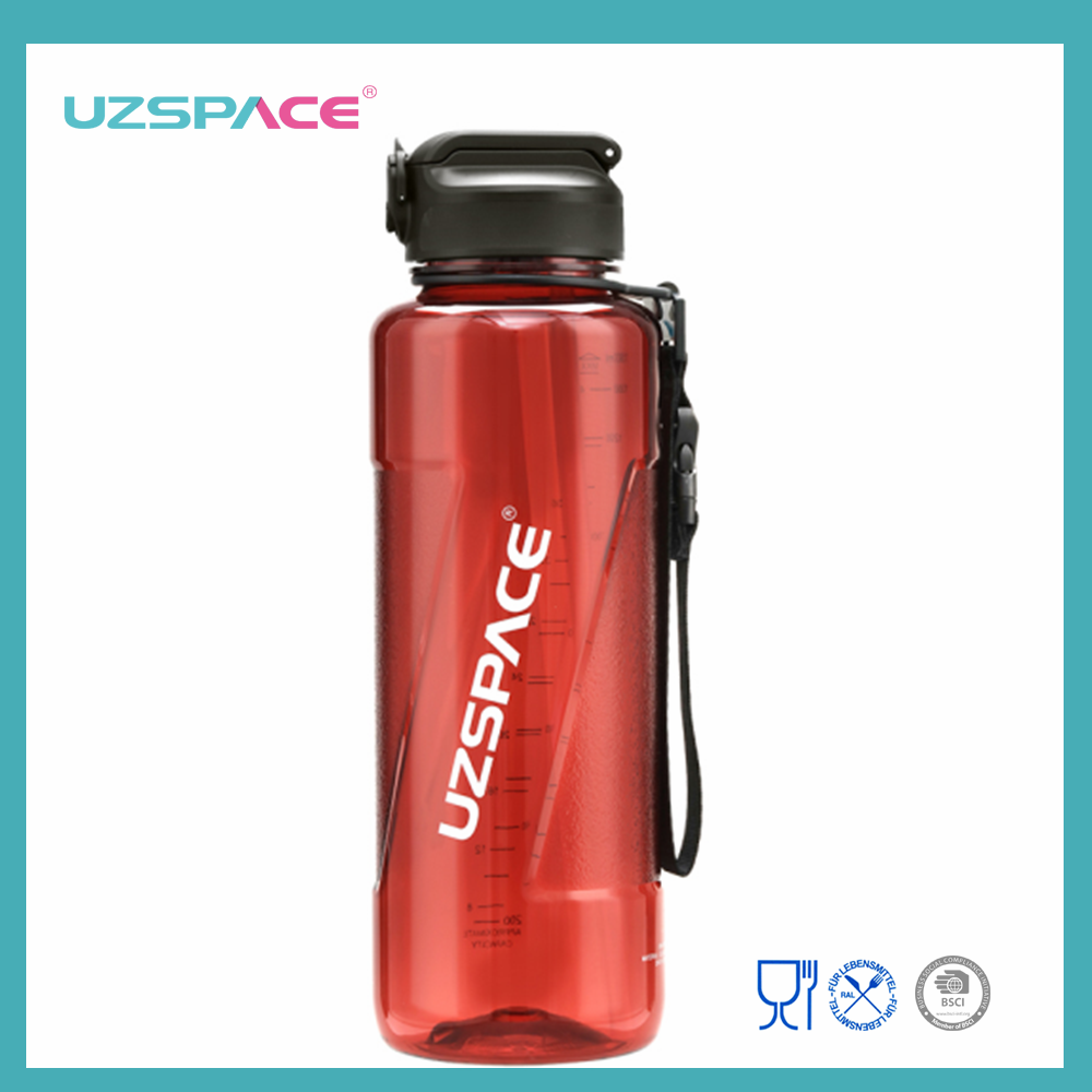 Venta al por mayor UZSPACE 1500 ml / 1,5 L Fabricante y proveedor de  botellas de plástico de agua para deportes esmeriladas con colores  degradados motivacionales