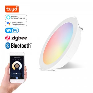 High reputation Color Changing Downlights - TUYA Smart Wifi Dimmable CCT Adjustable LED 8/10/16/24W IP44 Recessed Smart Downlight Control by Phone – VACE