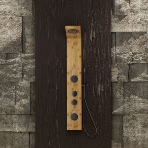 Cheap Bathroom Luxury Thermostatic Bamboo Shower Panel