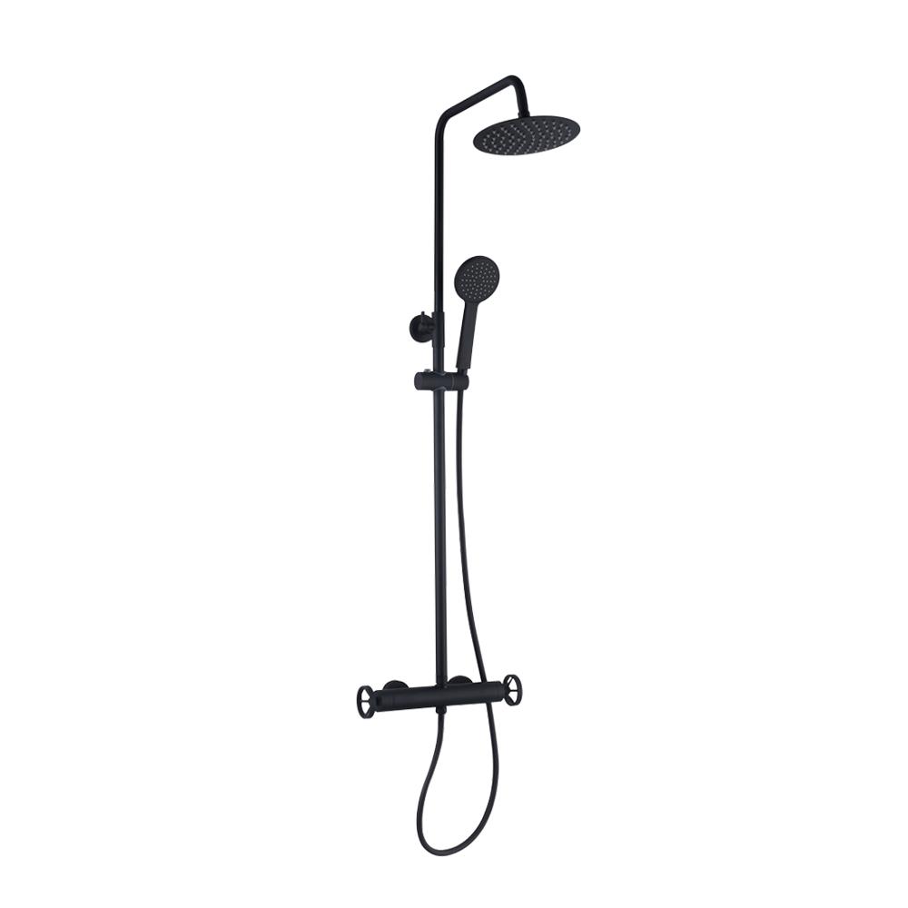Low MOQ for Shower Column Bathtub - Cheap Black Stainless Steel Shower Set Columns – Vogueshower