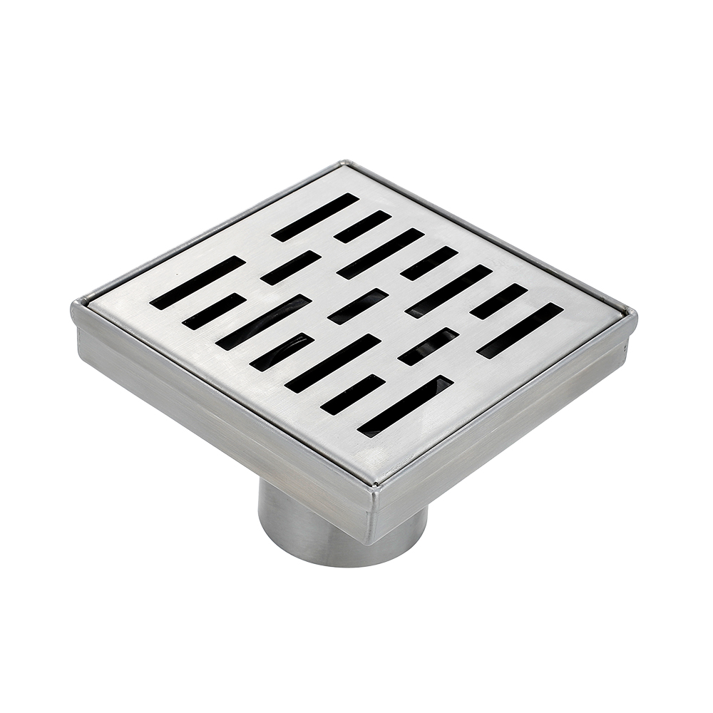 One of Hottest for 304 Linear Shower Drain Horizontal Drain Floor Waste - Factory Price Stainless Steel Square Floor Tile Drain Manufacture In Taizhou – Vogueshower