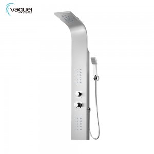 304 Stainless Steel Shower Panel In Shower Room Waterfall Jets Smart Wall Panel Shower Tower