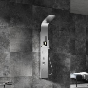 High Quality Stainless Steel Silver Rainfall Shower Panel Set