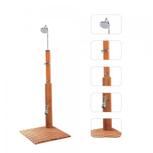Outdoor Wood Shower Stand