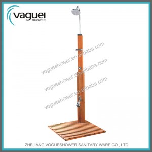 Outdoor Wood Shower Stand