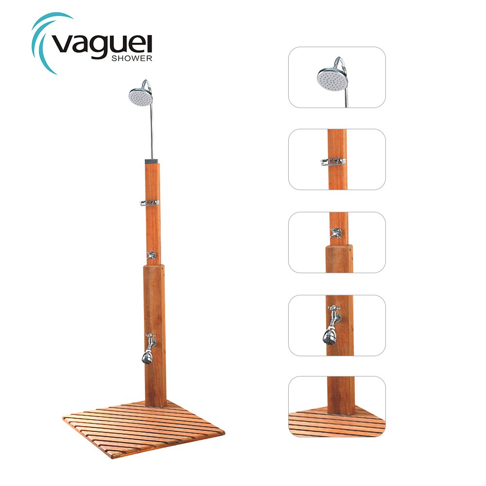 Factory best selling Shower Wall Panel - Outdoor Wood Shower Stand – Vogueshower