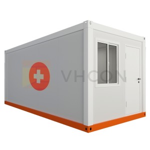 VHCON X3 High Quality Refugee Camp Medical Quick Assemble Modular Flat Pack Folding Container House Price