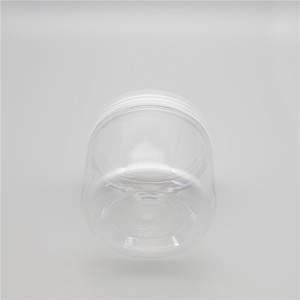 5oz 8oz 16oz Round Shape Wide Mouth Pet Candy Jar With Custom Colored Plastic Lid