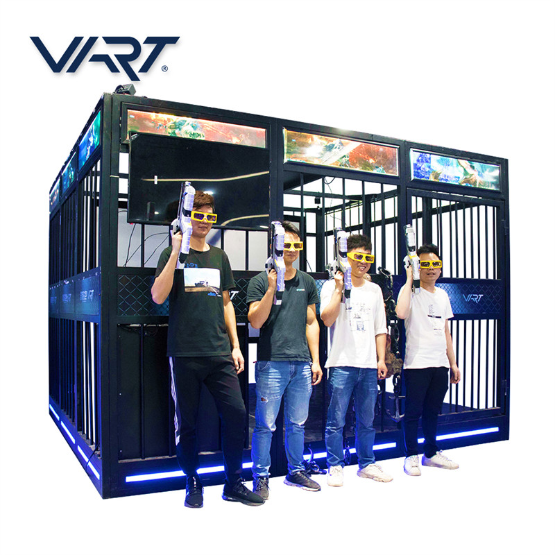 با کیفیت بالا، واقعیت مجازی تعاملی همهجانبه، فضای تیراندازی بازی Vr Simulator 9d Vr Standing Platform با عینک HTC Vive