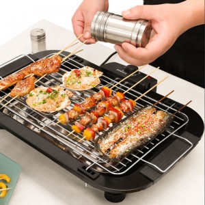 Electric Smokeless Indoor Grills Barbecue Griddle Adjustable Temperature BBQ