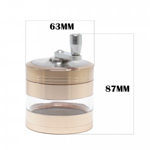 SMALL 4 LAYER ZINC ALLOY TOBACCO GRINDER HIGH QUALITY SMOKE GRINDER