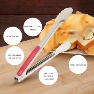 Darkelves Heat-Resistant Barbecue Tools Kitchen Clamps Food Clamps High-Quality Stainless Steel Barbecue Cooking Tongs Barbecue accessories