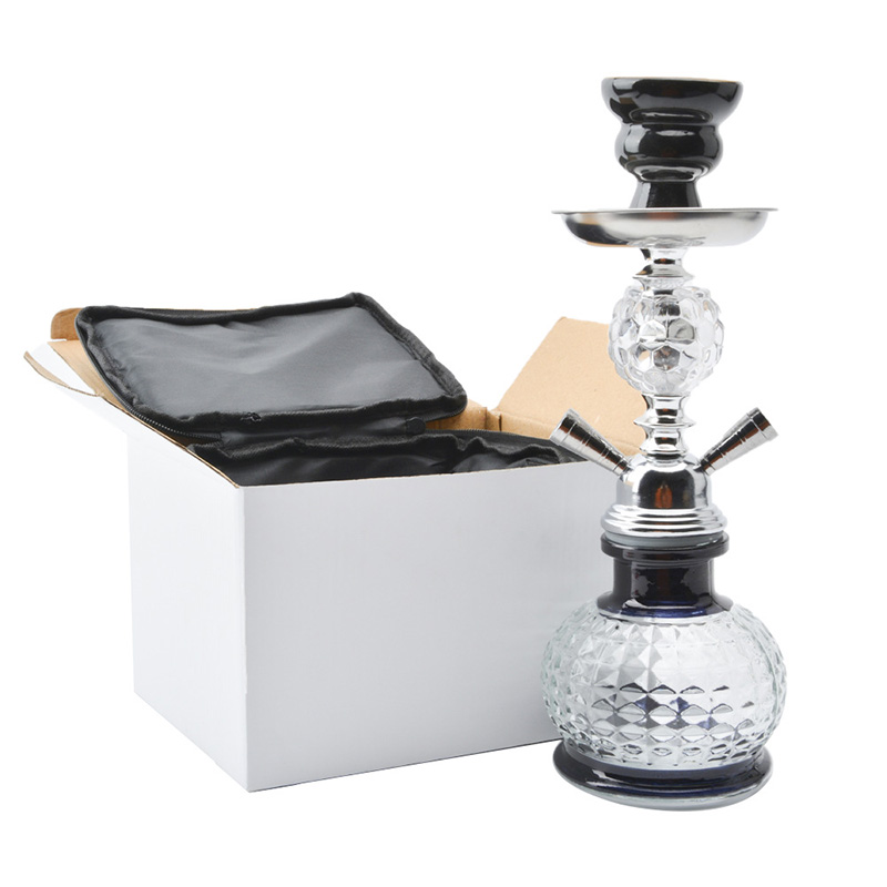 New small hookah set Arabian hookah pipe glass fittings double pipe shisha. Featured Image