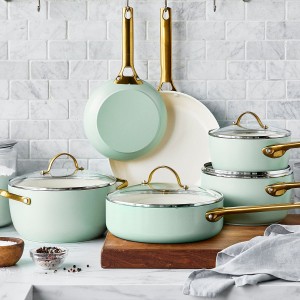 Best Price for Cooking Pot Set Ceramic 1 Set - CERAMIC NONSTICK 10-PIECE COOKWARE SET – Happy Cooking