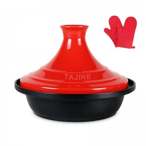 Factory Price For Small Induction Frying Pan - Colorful Aluminum Moroccan Tajine Pot With Porcelain Lid – Happy Cooking