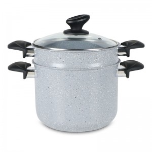 Good Wholesale Vendors Sapphire Ceramic Fry Pan - Covered Stockpot Aluminum Steam Pot with Lid – Happy Cooking