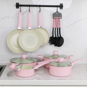 Personlized Products Carbon Wok - Ceramic Nonstick 15 Piece Cookware Pots and Pans Set  – Happy Cooking