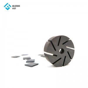 Factory making China Low Friction / Wear Isotropic Graphite Rotors & Vanes for Beverage Pumps