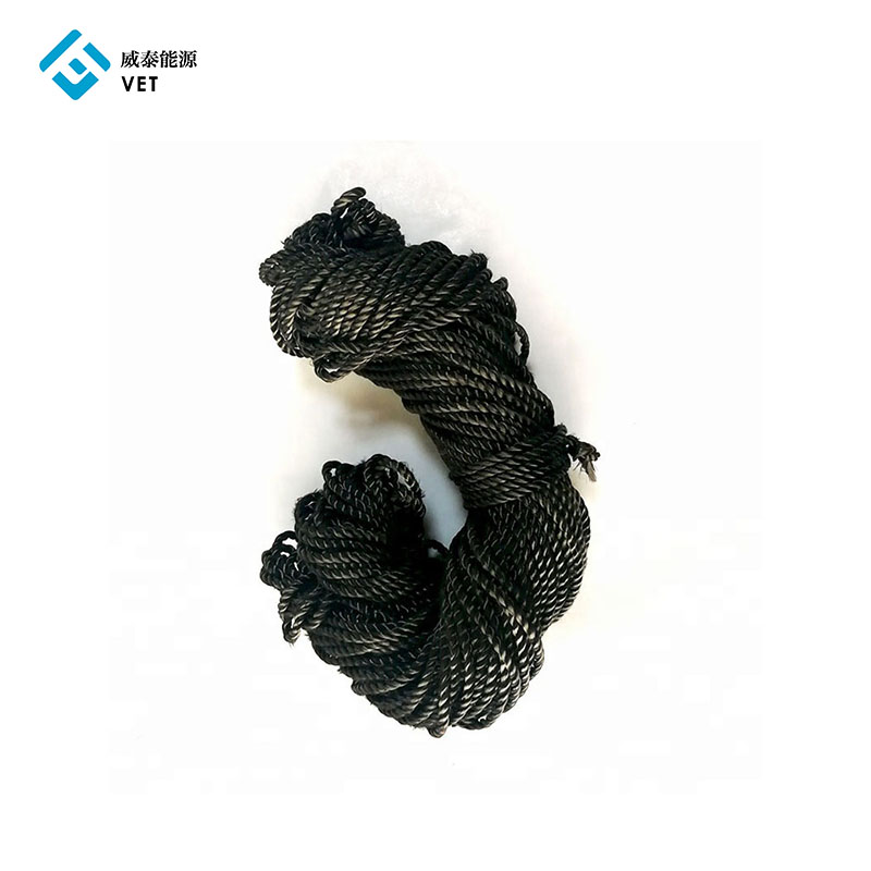 Chinese Professional Graphite Mold - High Strength Graphite/Carbon Fiber Rope for Sealing & Thermal Insulation  – VET Energy