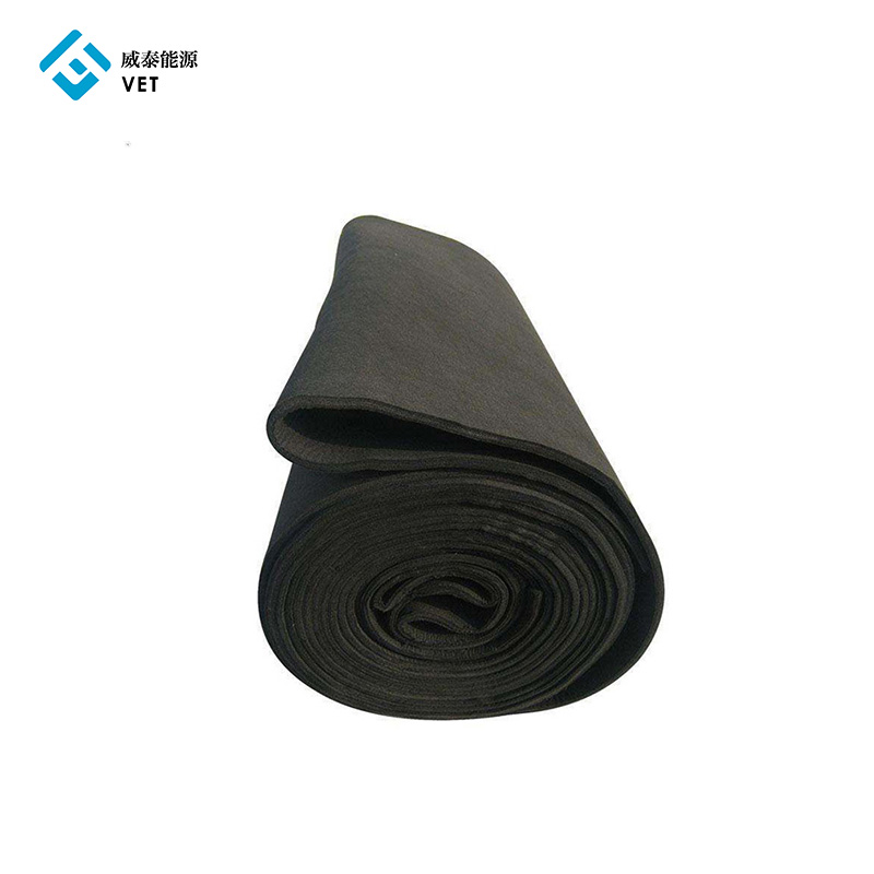 China wholesale Graphite Stir Rod - PAN-based Carbon Fiber Felt Pad as Thermal Insulation Graphite Felt – VET Energy