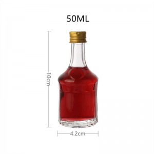 50ml Mini Clear Vodka Glass Bottle