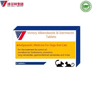 Veterinary Antiparasitic Medicine Victory Albendazole Ivermectin Tablets For Dogs Cats Use
