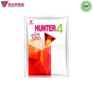 Good quality Poultry Multivitamins Factory - Broad Spectrum Fenbendazole Premix 4% HUNTER 4 for Livestock and Poultry – Weierli