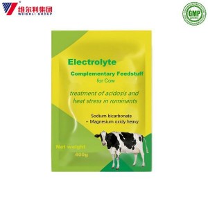 Electrolyte Complementary Feedstuff Soluble Oral Powder with Sodium Bicarbonate for Cow rehydration