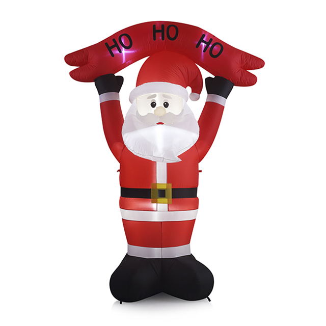 8FT Inflatable Santa with HO HO HO Sign