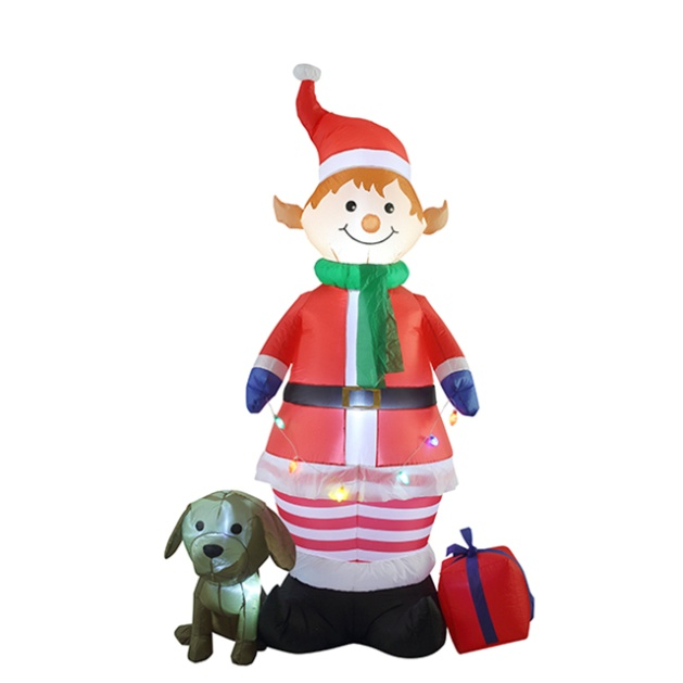 8FT Inflatable ELF and Dog