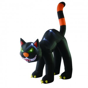 China wholesale Christmas Decor Inflatable - 10FT(L) Inflatable Black Cat with turning head – K&N