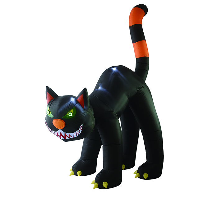Hot Selling for Christmas Bear Inflatable Model - 10FT(L) Inflatable Black Cat with turning head – K&N