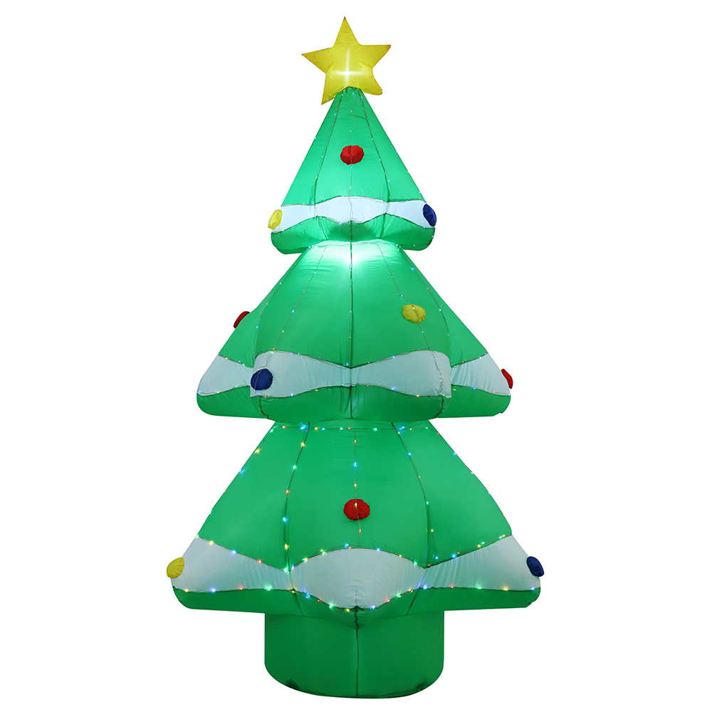 8FT INFLATABLE CHRISTMAS TREE WITH RGB LIGHTS