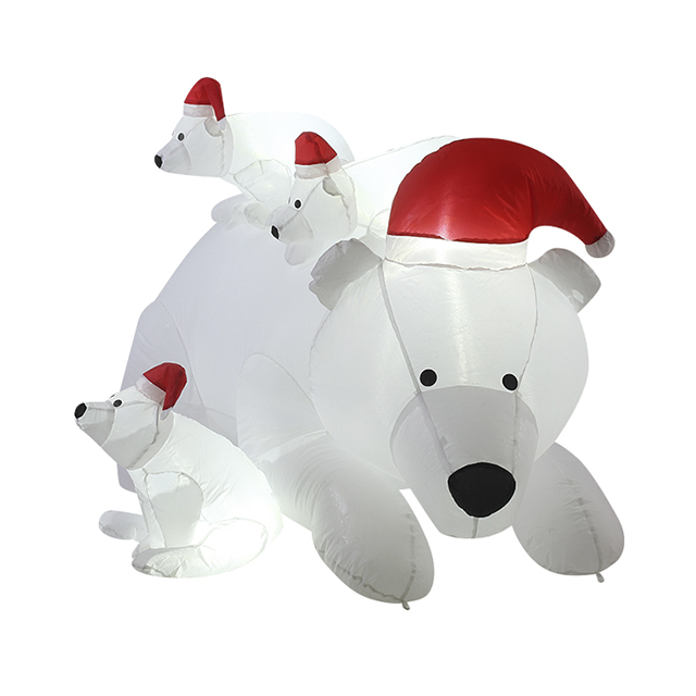 High Performance Inflatable With Bluetooth Speaker - 6FT Inflatable Polar Bear Family – K&N