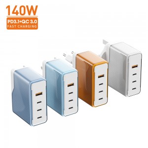 Vina New Tech Gan PD 140W Super Fast Charger Type C Travel Adapter