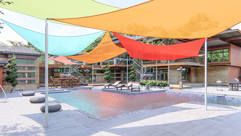 Decorate your outdoor space with a shade sail cover
