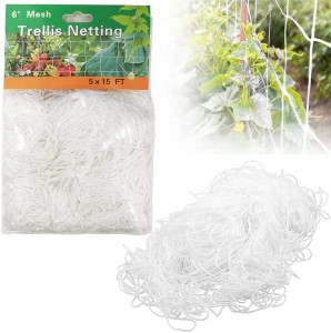 Trellis Netting 5x15ft Heavy Duty Flexible String Net Garden Plant Vegetable Vine Climbing Growing