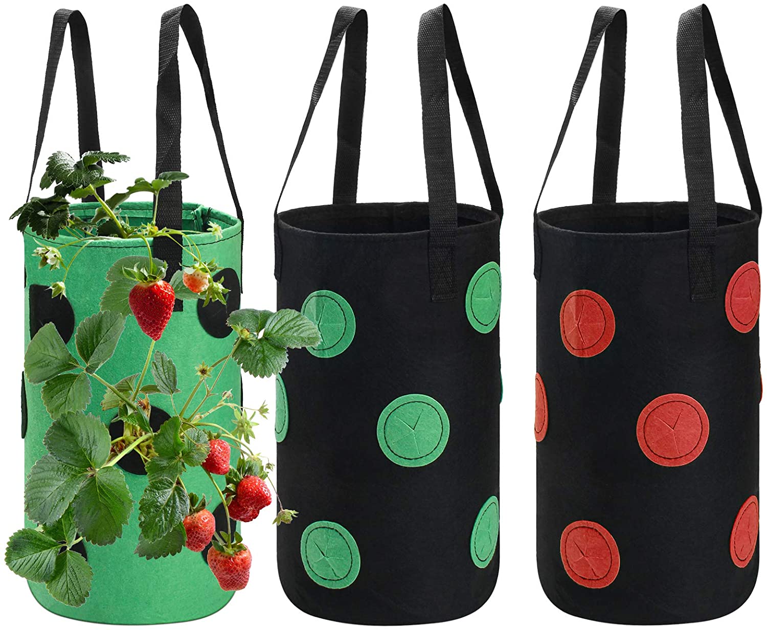 Factory directly Garden Grow Bags - Strawberry Grow Bags 3 Gallon Planting With 12 Grow Pouches Plant Growing Hanger Bag – Virex