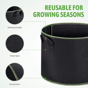 Factory Price Grow Bag Eco-friendly Felt Fabric Garden Pots Custom Felt Planter