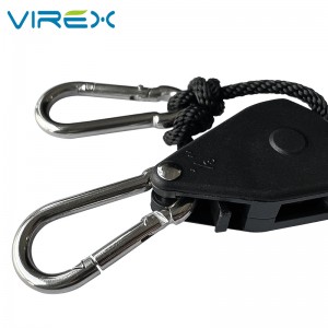 1/8”Hanger Rope Ratchet Special Design Pulley Hanger Light Fixture Wire With Hook