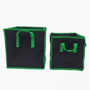 Square Grow Bags Thick Fabric Bags With Handles Nonwoven Bags Garden Grow Pots
