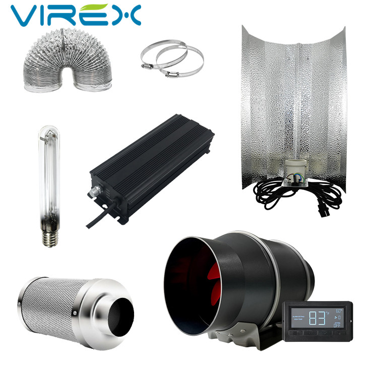 High definition Grow Light Bulbs - Grow Light Kits 4/6 Inch 600 Watt HPS Lamp System Kit Simple Reflector With Ballast – Virex