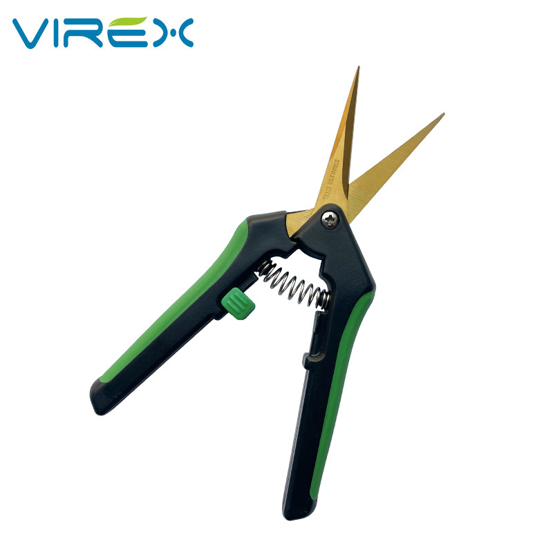 China New Product Hydroponic Indoor Garden - Titanium Scissors Straight&Curved Blades Scissors Useful Garden Pruning Shears – Virex