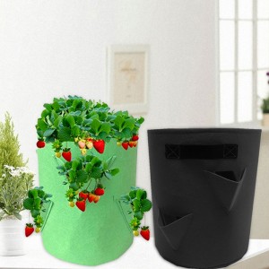 Strawberry Plant Grow Bag Planting Pouch Fabric Grow Pots Garden Planter Herb Grower Indoor