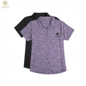 High reputation Bulk T Shirts/Tshirts In Bulk - Customized 100% moisture wicking polyester heather performance golf polo shirt bundle – Vision