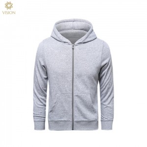 custom high quality kids wholesale zip cotton fleece cotton polyester blend hoodies