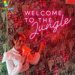 Custom Hot Pink Light Home Party Club Wall Decorative Welcome To The Jungle Neon Sign DL144